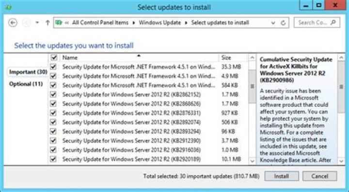 Windows Update KB2919355 fails to install. Update Error 80004004