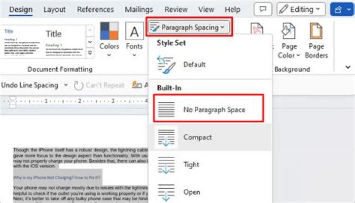 Word 2016: paragraph spacing not working - paragraph stuck to page top