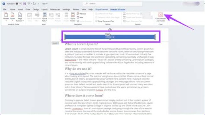 Word: Different Header and Footer for the last page