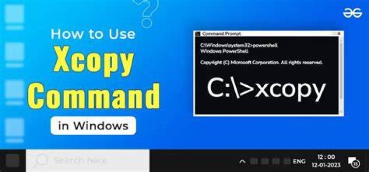 XCOPY Command options