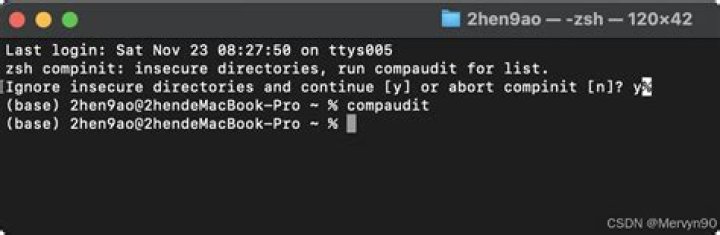 zsh compinit: insecure directories, run compaudit for list